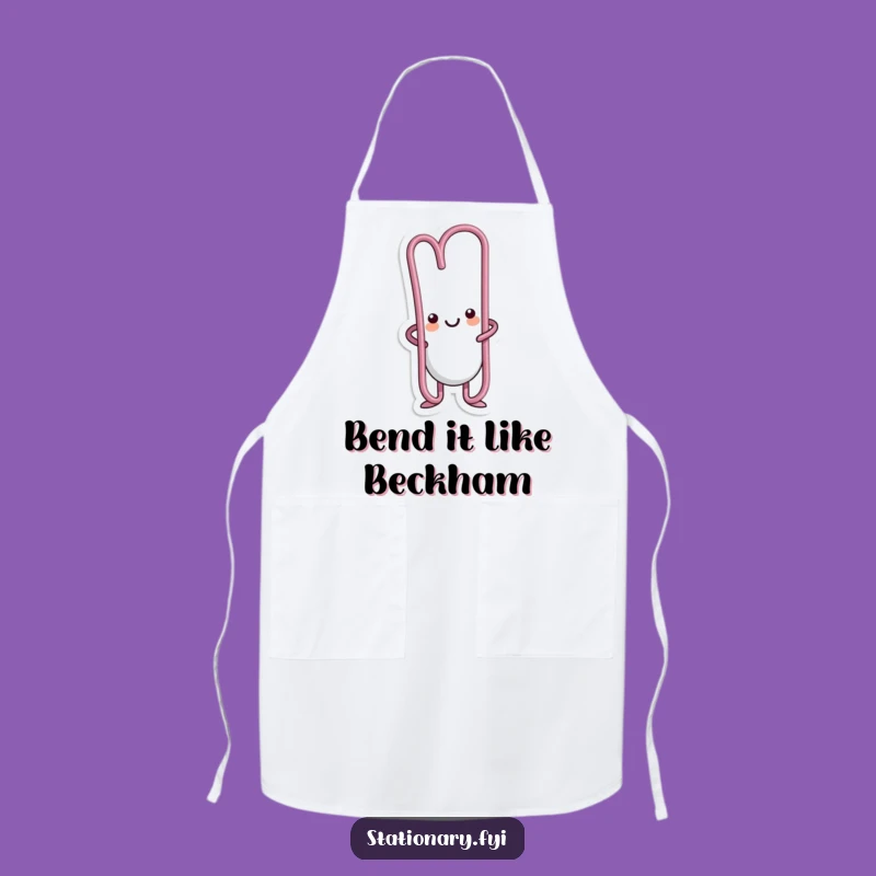 Funny Kawaii Paperclip Apron - Hilarious Kitchen Wear for the Playful Chef