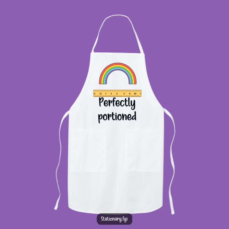 Funny Apron: Measure Twice, Craft Once with Ruler & Rainbow