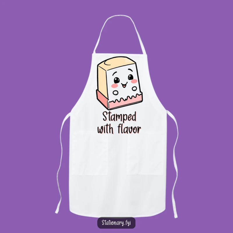 Funny Cheerful Stamp Wobbly Line Apron, a Hilarious Creative Accessory