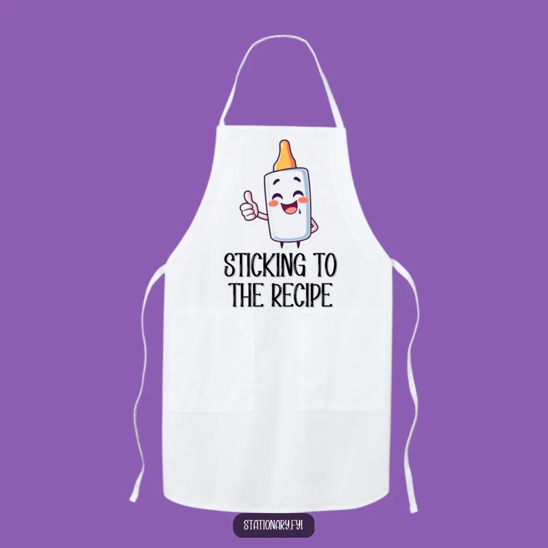Funny Glue Stick Apron: Craft with Giggles and Thumbs Up
