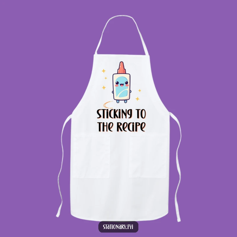 Funny Glue Stick Apron: Craft with Sparkle and Humor!
