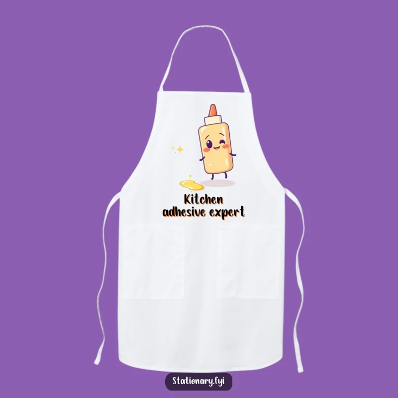 Funny Glue Stick Apron, Sparkle Trail Kitchen, Crafty Cook Gift