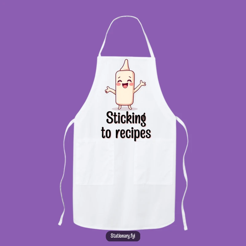 Funny Glue Stick Apron - Spread Laughs in the Kitchen, Practical and Hilarious Accessory, Great Gift!