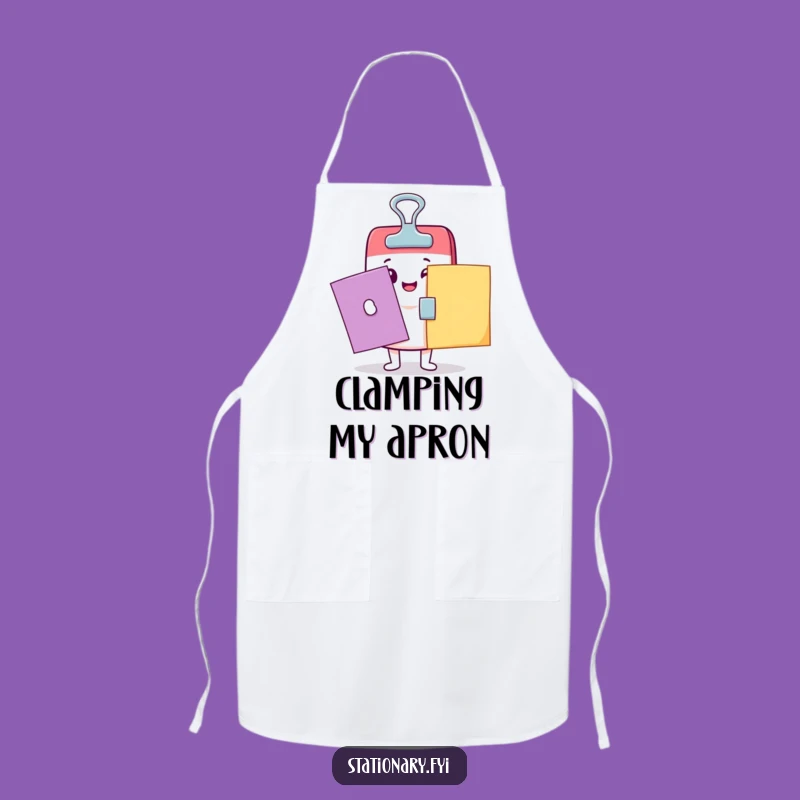 Funny Kawaii Binder Clip Apron: Keep Clean in Style with This Hilarious Kitchen Accessory