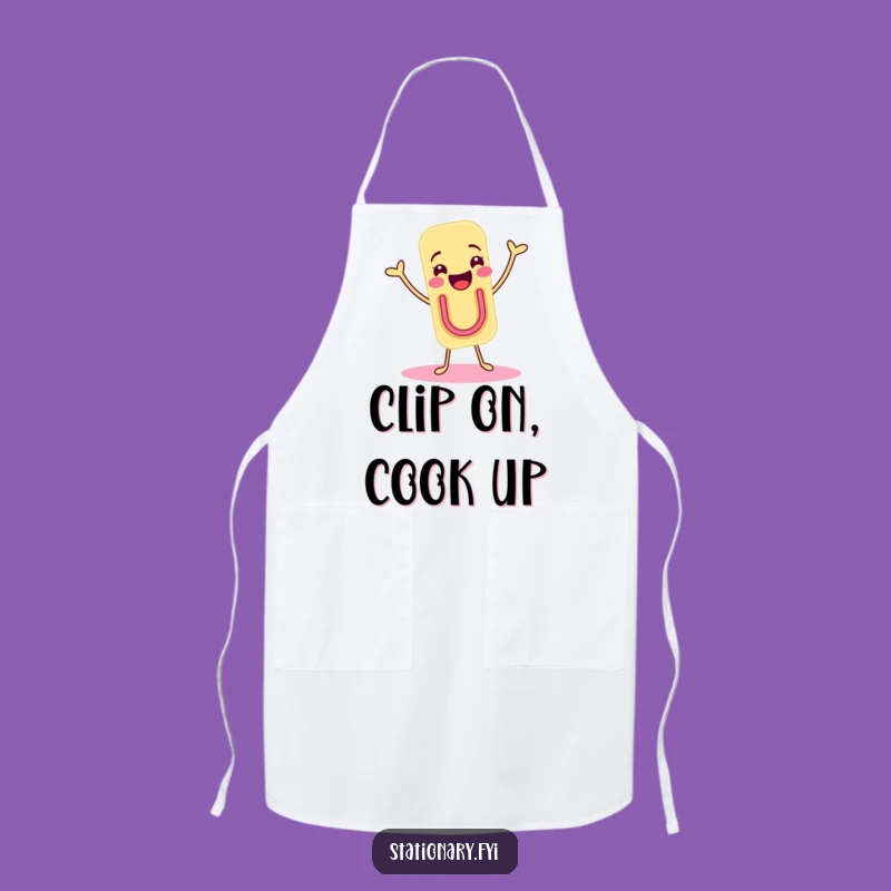 Funny Paper Clip Kitchen Shimmy Apron - Cook with Joy