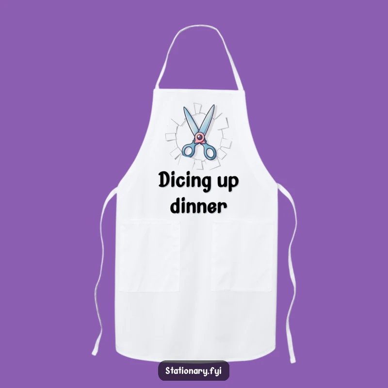 Funny Scissors Apron - Cut Up Laughs in the Kitchen, Practical and Hilarious Accessory, Great Gift!
