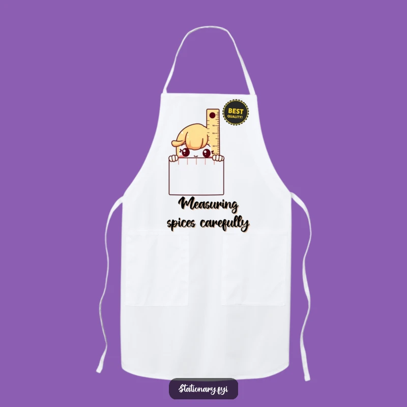 Funny Shy Ruler Apron: Cook with Quiet Confidence and Humor!