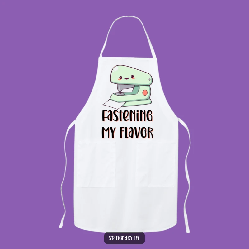 Funny Stapler Apron - Fasten Up Laughs in the Kitchen, Practical and Hilarious Accessory, Great Gift!
