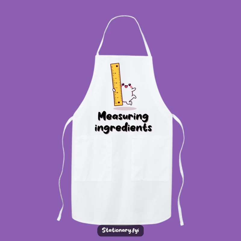 Funny Kawaii Ruler Apron - Cartwheeling Kitchen Fun Gift