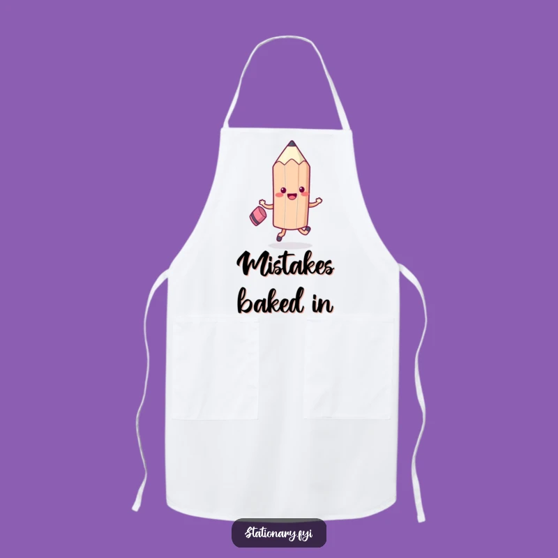 Funny Kawaii Pencil Skipping Apron - Cook with Creative Energy!
