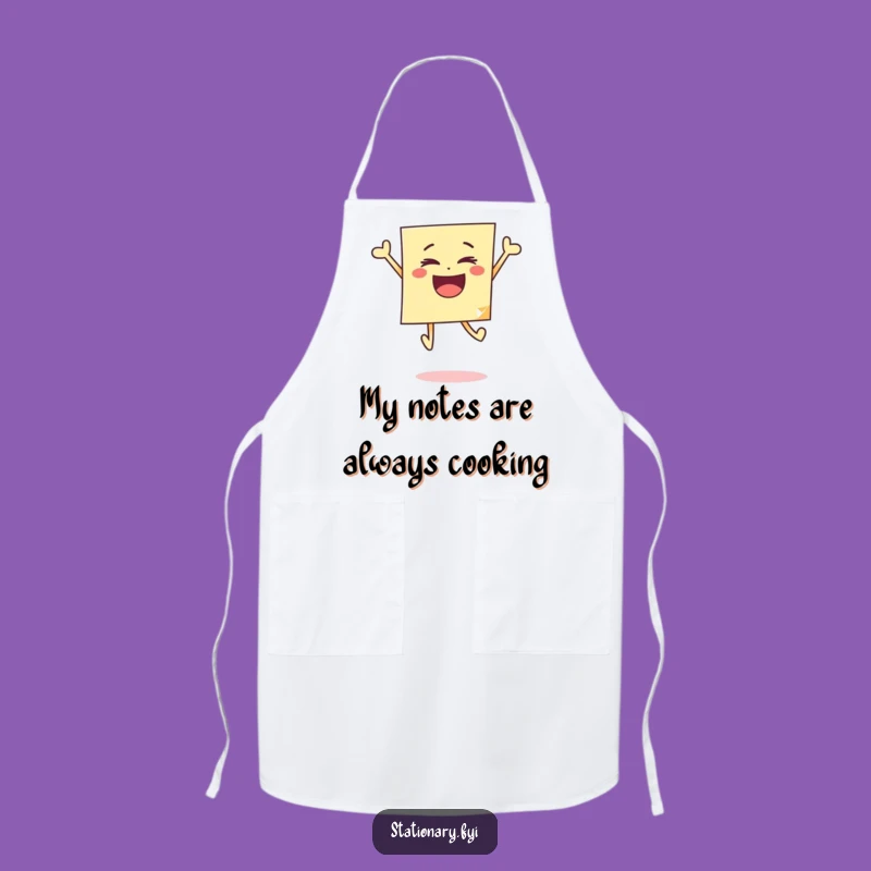 Funny Bouncing Sticky Note Apron Cook With Joy And Hilarious Style