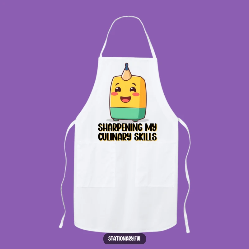 Funny Sharpener Grin Apron: Sharpen Your Cooking Skills with Humor