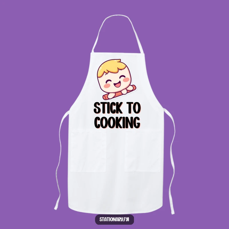 Funny Kawaii Glue Stick Apron - Smooth Smile Kitchen Gift