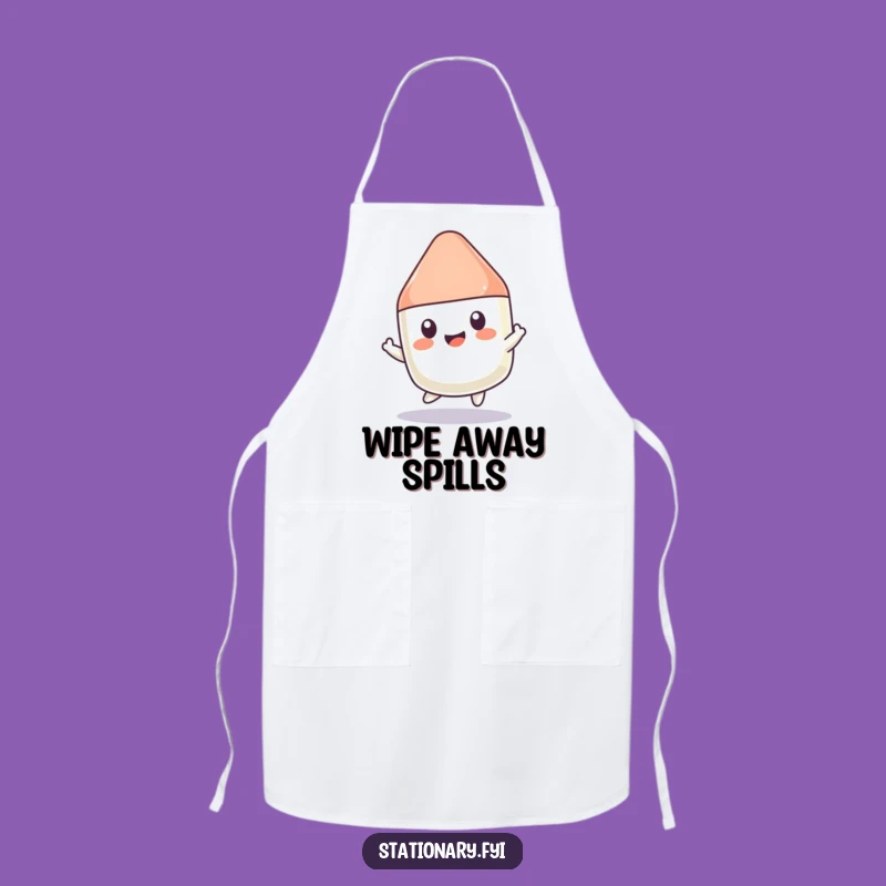 Funny Kawaii Eraser Apron: Clean Up with Fun, Playful Kitchen Wear Funny Gift