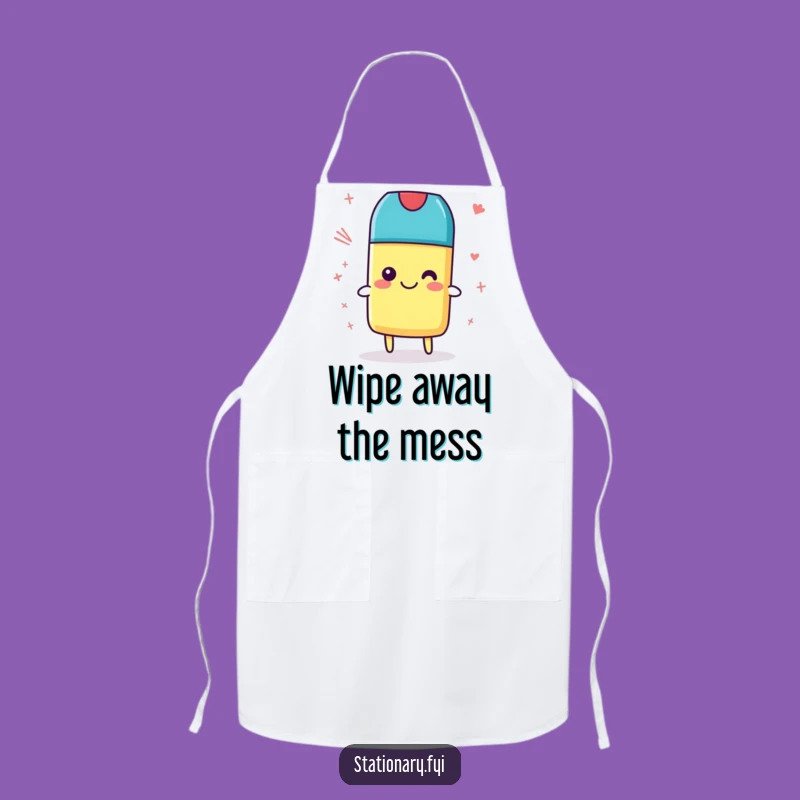 Funny Eraser Apron - Cook with Clean Humor, Practical and Hilarious Kitchen Accessory, Great Gift!