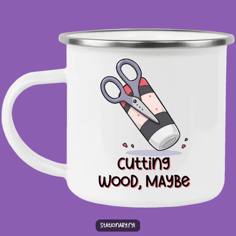 Funny Scissors Eraser Camping Mug: Hilarious Outdoor Companion for Artists