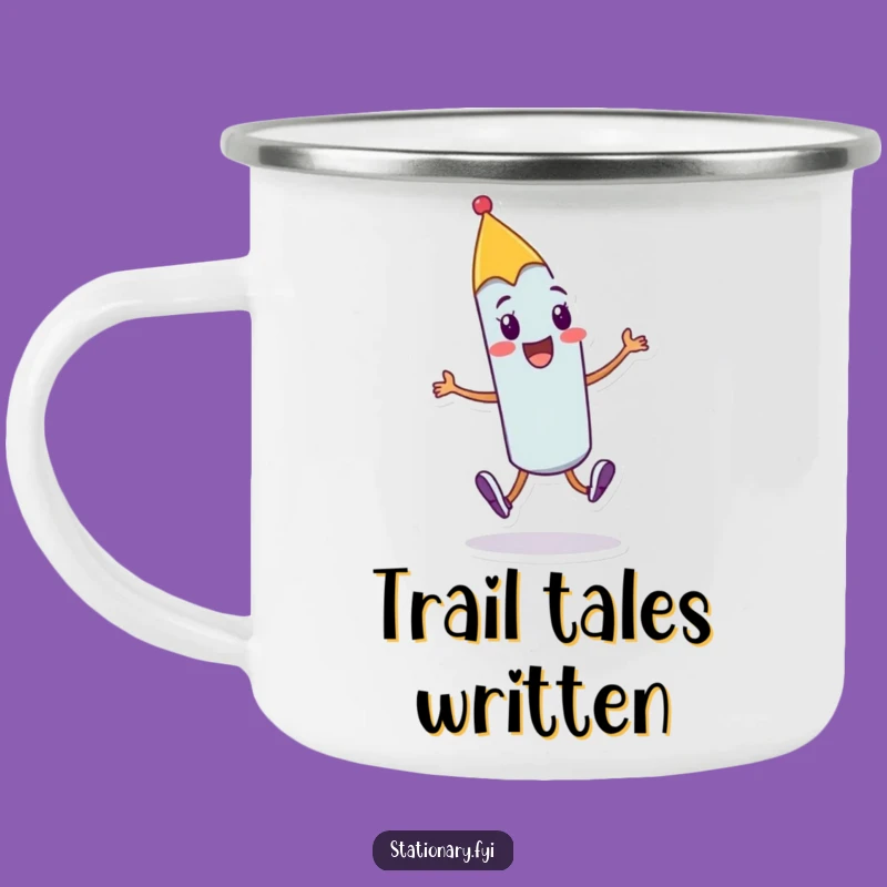 Funny Cheerful Pen Camping Mug: Creative Sips and Flourishes, Perfect Funny Gift