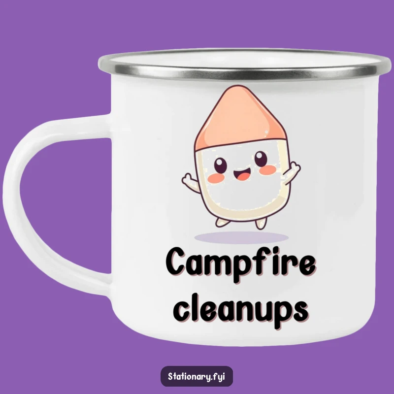 Funny Kawaii Eraser Camping Mug: Outdoor Fun & Joy, Durable & Playful Gift