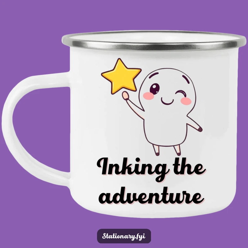 Funny Pen Camping Mug: Star Drawing Adventures Start Here