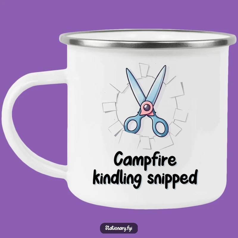 Funny Scissors Camping Mug - Enjoy Outdoors with Playful Precision, Hilarious Adventure Gift!