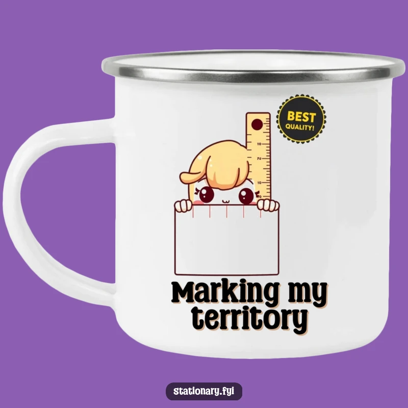 Funny Shy Ruler Camping Mug: Enjoy Your Sips with Quiet Humor!