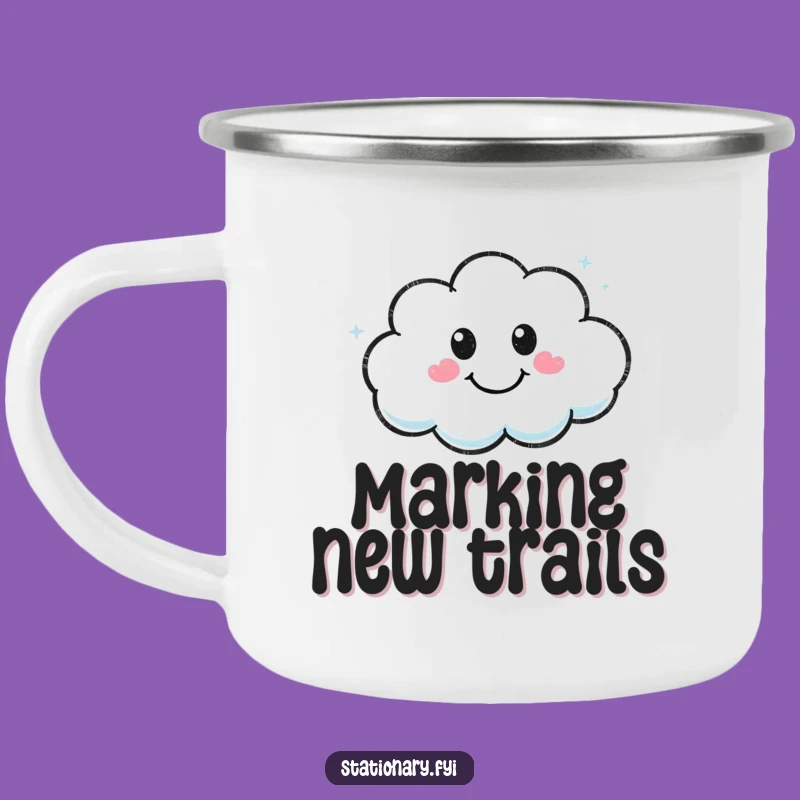 Funny Kawaii Marker Camping Mug: Draw Smiles Around the Campfire
