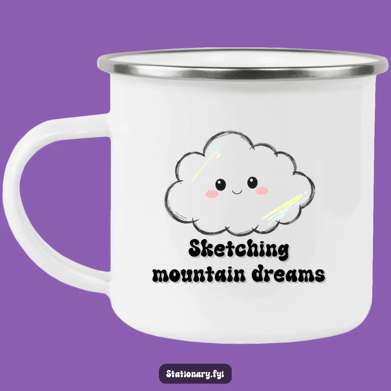 Funny Thoughtful Crayon Camping Mug Sip And Sketch On Your Adventures