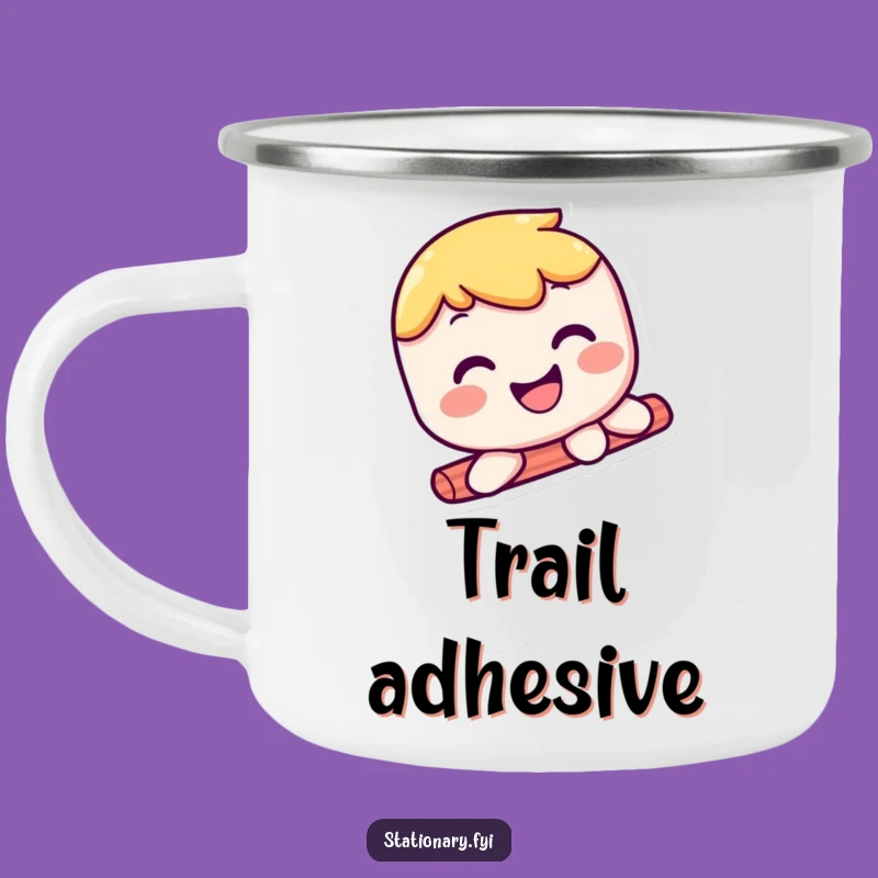 Funny Kawaii Glue Stick Camping Mug - Smooth Smile Outdoors Gift