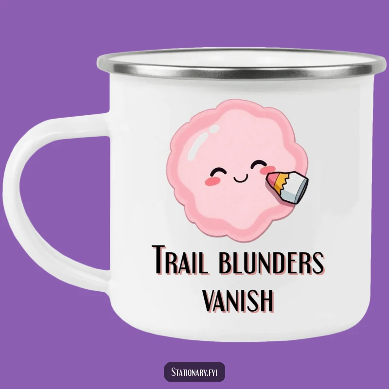 Funny Eraser Oops Camping Mug - Embrace Adventure with Playful Mistakes