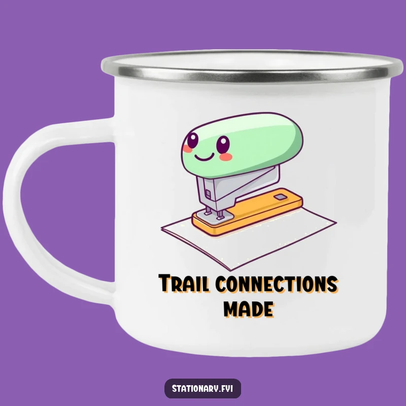 Funny Stapler Zip Camping Mug - Fuel Your Adventures with Office Energy