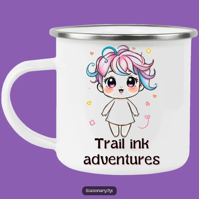 Funny Marker Swirls Camping Mug: Creative Adventures, Colorful Sips Gift
