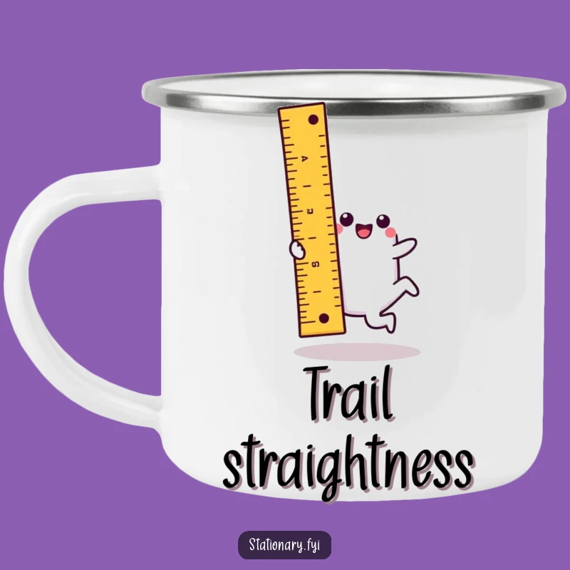 Funny Kawaii Ruler Camping Mug - Cartwheeling Adventure Gift