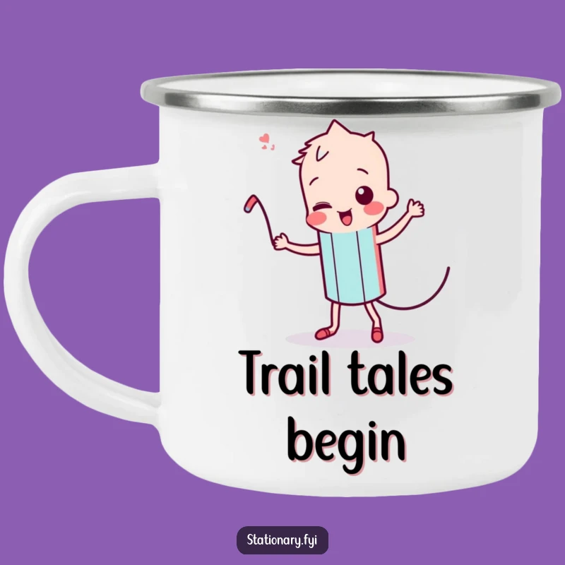 Funny Kawaii Pencil Camping Mug: Creative Fuel for Adventures, Durable & Fun Gift