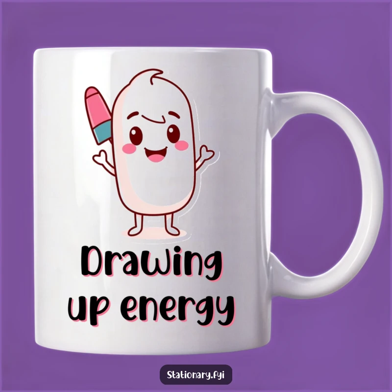 Funny Marker Mug, Bouncing Line Art, Creative Funny Gift