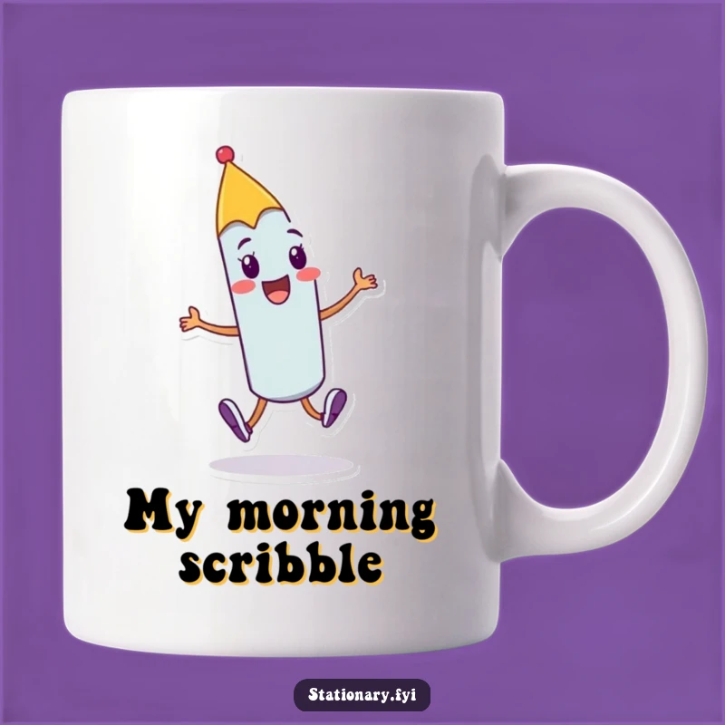 Funny Cheerful Pen Mug: Joyful Skip and Flourish, Perfect Funny Gift for Writers
