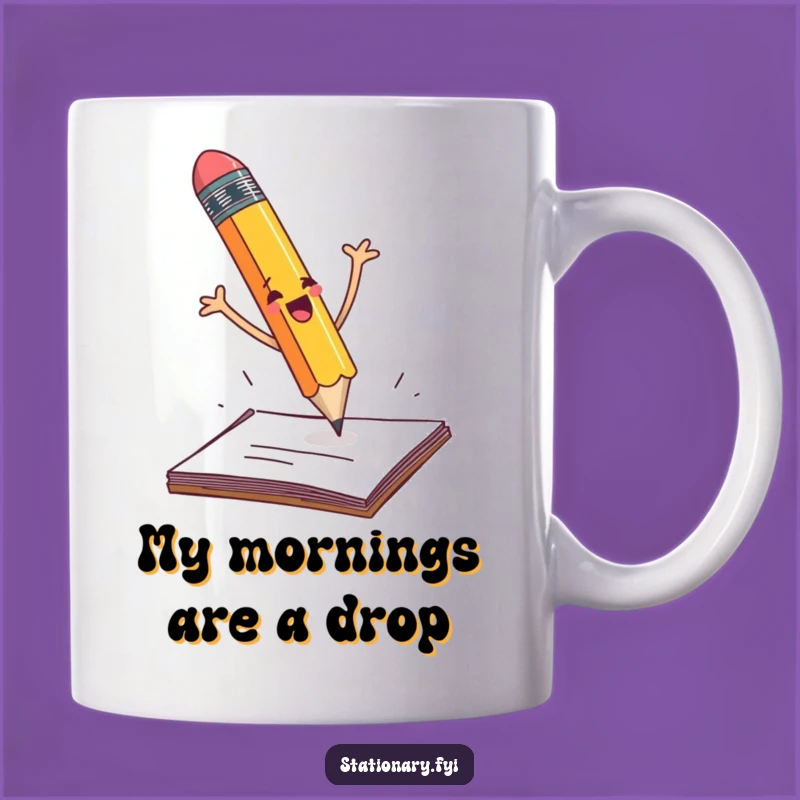 Funny Falling Pencil Mug: Hilarious Office Drama Gift for Clumsy Colleagues