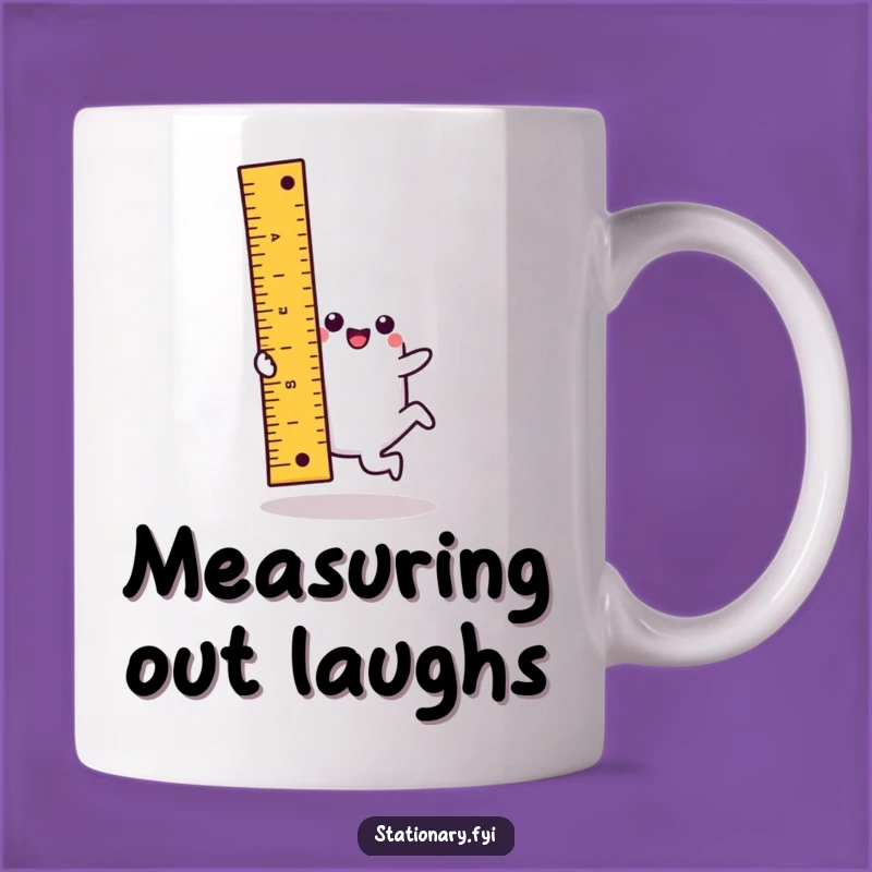 Funny Kawaii Ruler Cartwheel Mug - Active Fun Gift for Geeks!