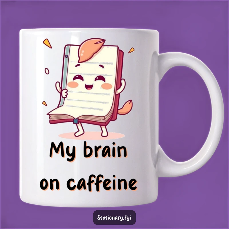 Funny Notebook Mug: Joyful Page Flipper, Fast Reader Gift