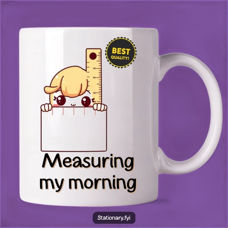 Funny Shy Ruler Mug: A Hilarious Gift for Introverts and Stationery Lovers!