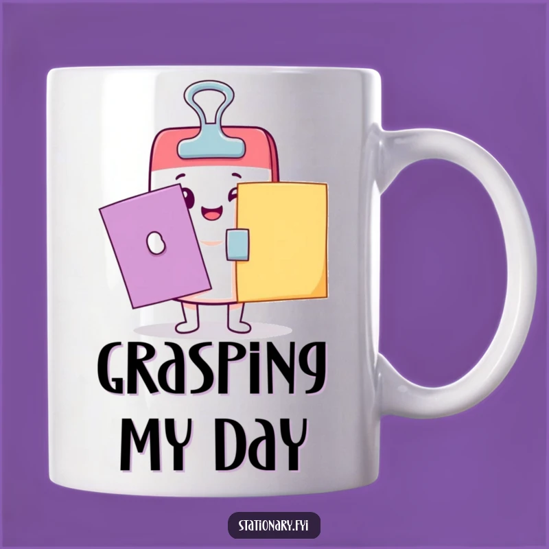 Funny Kawaii Binder Clip Mug: The Perfect Funny Gift for Organized Fun Lovers