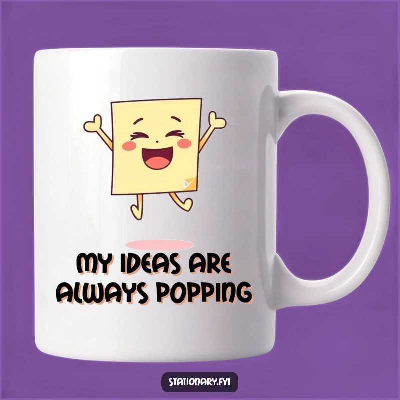 Funny Bouncing Sticky Note Mug A Joyful Reminder For Your Morning Coffee