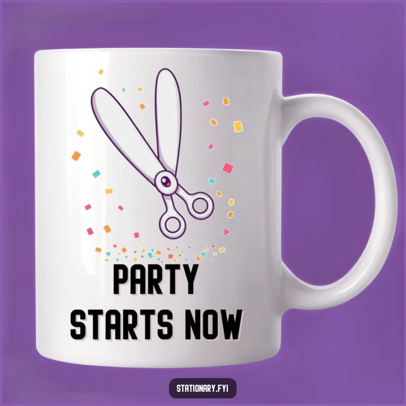 Funny Scissors Party Mug - Celebrate Fun with Cutting-Edge Humor