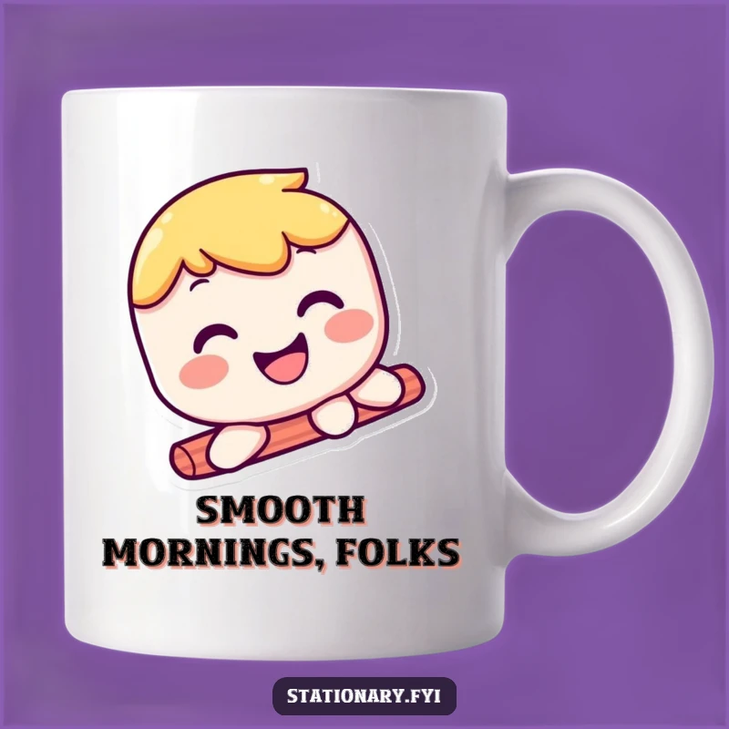 Funny Kawaii Glue Stick Mug - Smooth Sliding Smile Gift for Fun!