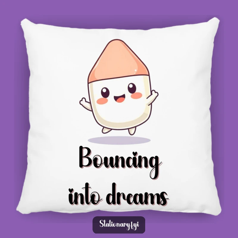 Funny Kawaii Eraser Pillow: Bounce into Relaxation, Soft & Cheerful Funny Gift