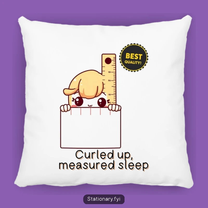 Funny Shy Ruler Pillow: Cuddle Up with Gentle Humor!