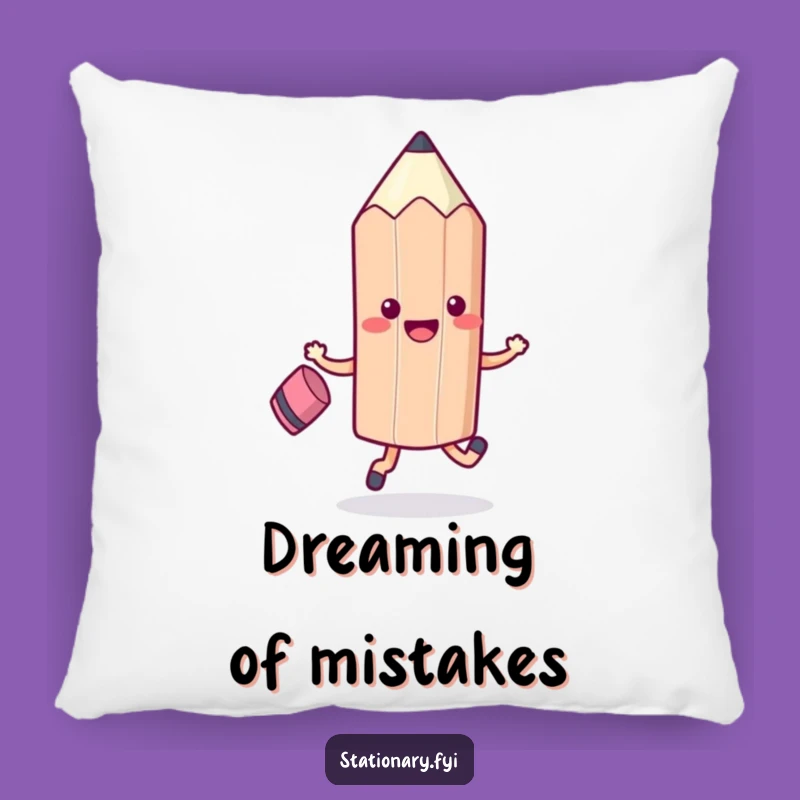 Funny Kawaii Pencil Skipping Pillow - Cozy Cushion for Study Breaks!