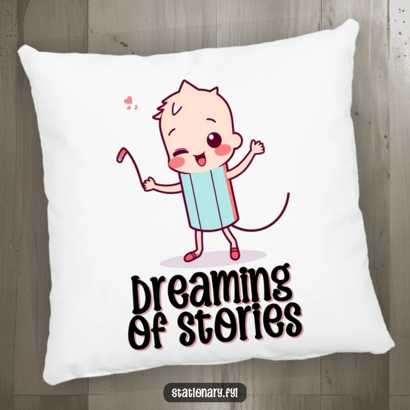 Funny Kawaii Pencil Pillow: A soft pillow featuring a dancing pencil character whose wiggling lead adds to the humor.