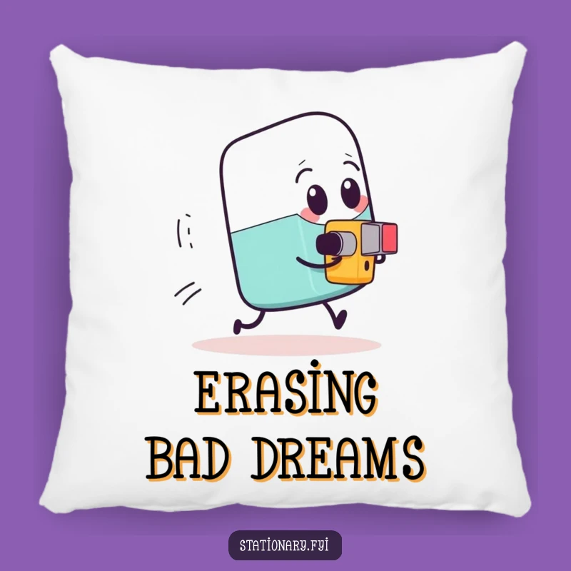 Funny Eraser Chase Pillow: Comfy & Hilarious Decor for Couch or Bed