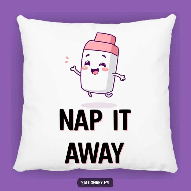 Funny Giggling Eraser Pillow - Playful Bounce Comfort & Humor Accent