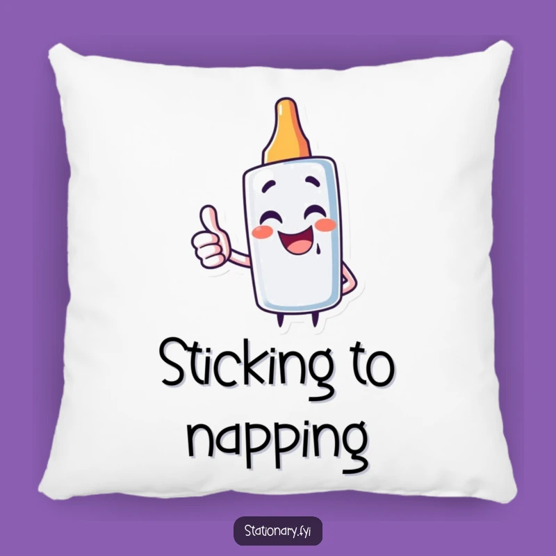 Funny Glue Stick Pillow: Giggling Comfort with a Thumbs Up